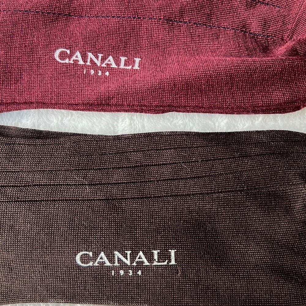 (2) CANALI Ribbed (1)Wool Blend and (1) Cotton Dress Socks - Picture 6 of 9
